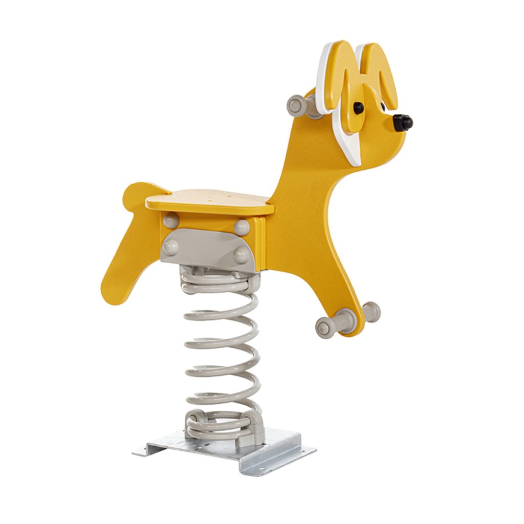 Federwipper Hund Kleinkindspielgerät für den Spielplatz