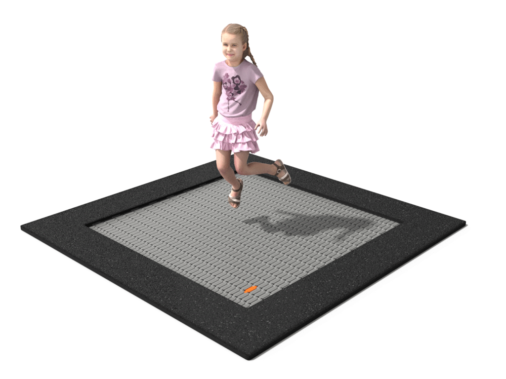 Bodentrampolin für Spielplatz einzeln quadratisch