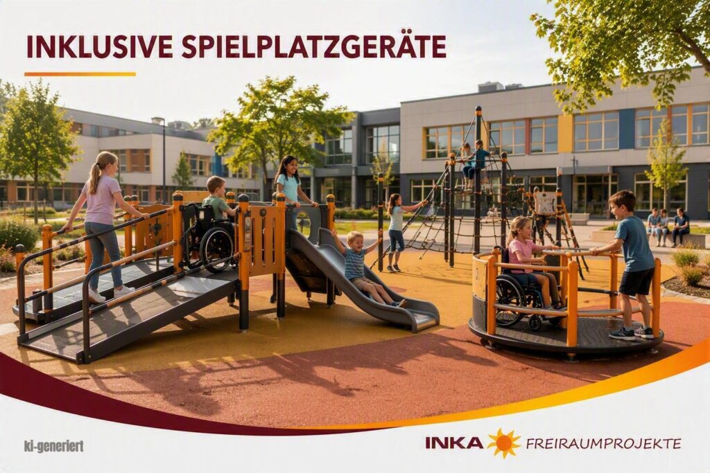 Inklusiver Spielplatz - inklusive Spielplatzgeräte integrieren, damit kein Kind ausgeschlossen ist
