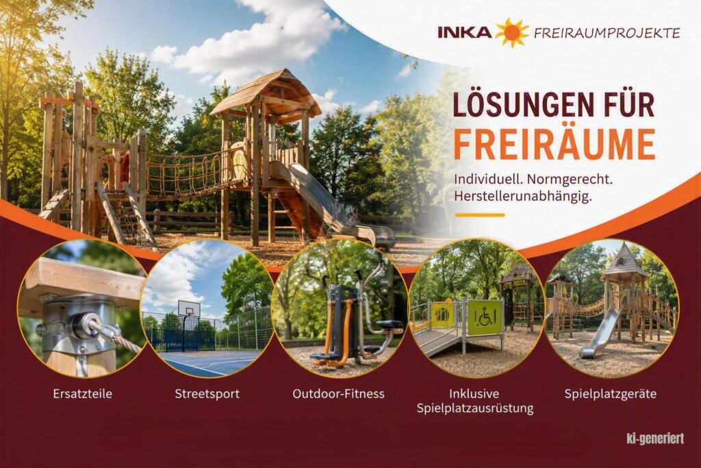 Produkte - Lösungen für Spiel- und Sportanlagen - individuell, normgerecht, herstellerunabhängig - INKA Freiraumprojekte