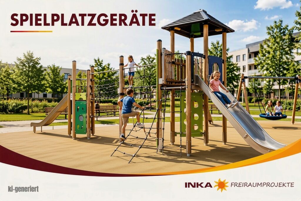 Spielplatzgeräte Holz, Stahl/Edelstahl, PE, Kleinkindspielgeräte, Seilspielgeräte
